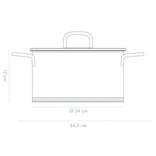 Каструля з кришкою VINZER Glossy 24 см 5.6 л (50045) - фото 3