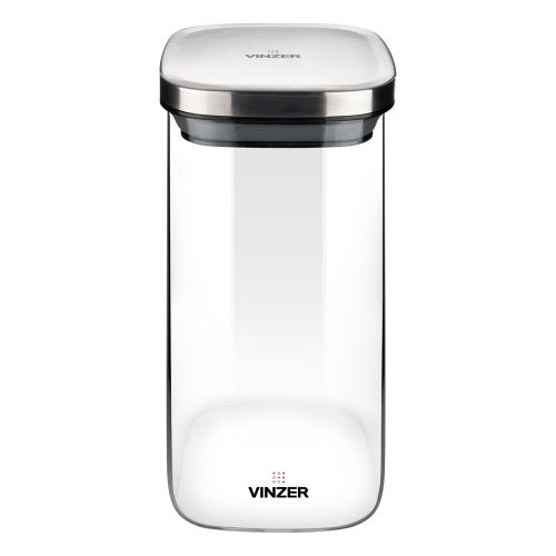 Ємність для зберігання продуктів скляна VINZER 1,5 л (50747) - фото 2