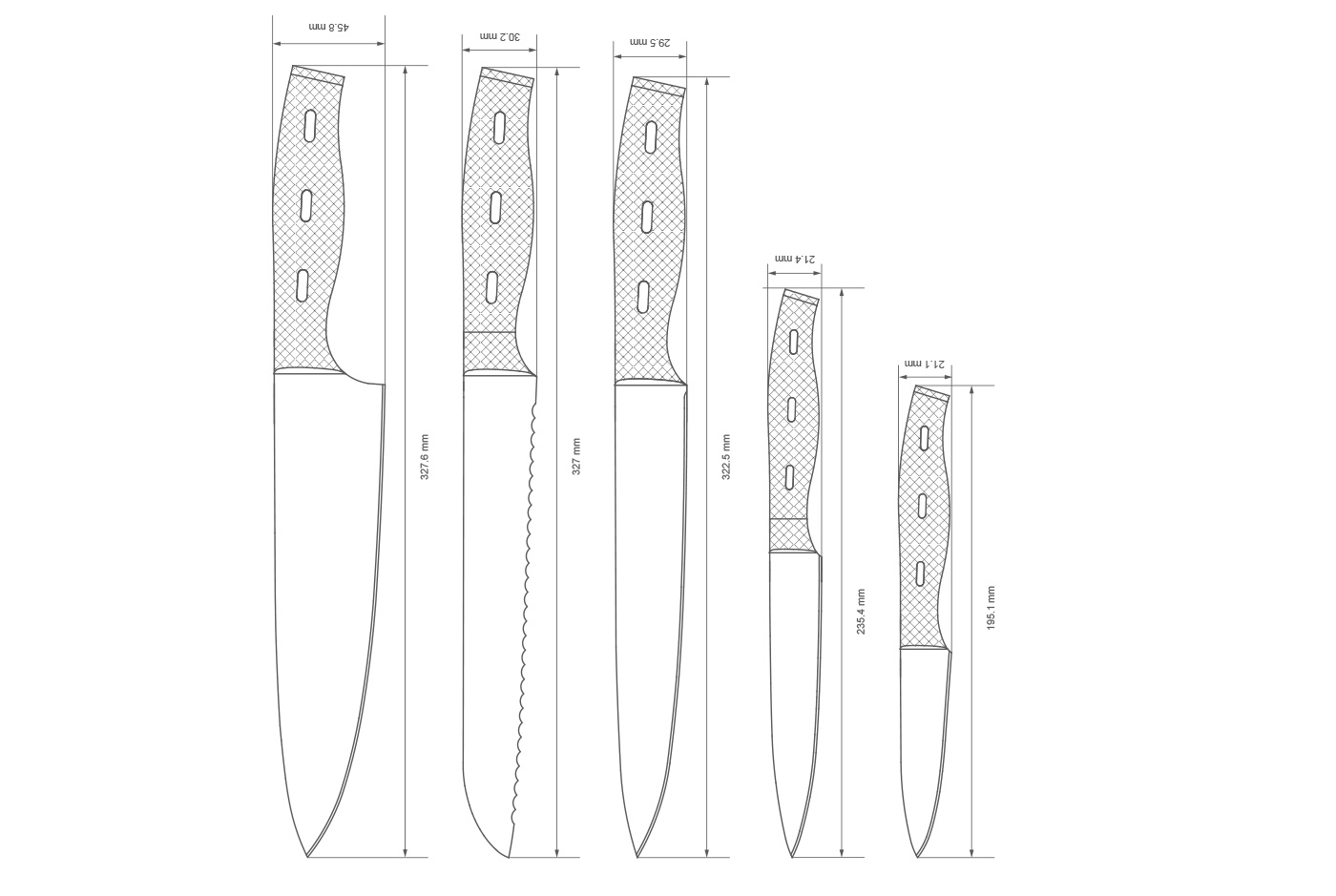 Набір ножів VINZER Tiger 6 пр. на планці (50109) thumb 11